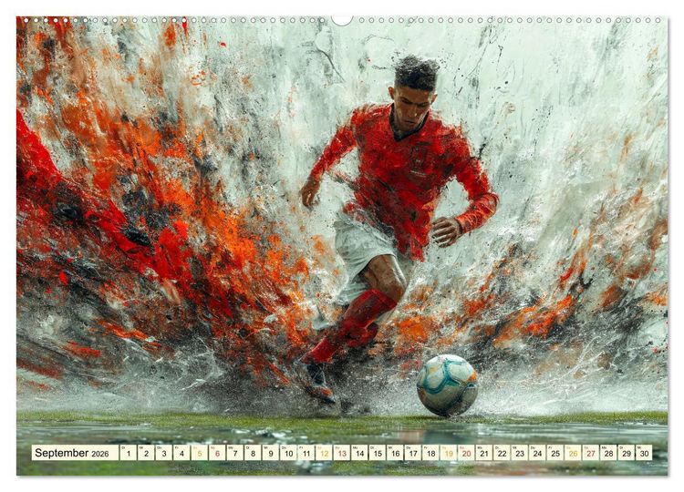 Produktbild: Fu&szlig;ball - alles geben (Wandkalender 2026 DIN A2 quer), CALVENDO Monatskalender
