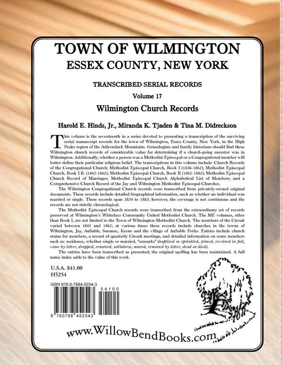 Produktbild: Town of Wilmington, Essex County, New York, Transcribed Serial Records, Volume 17