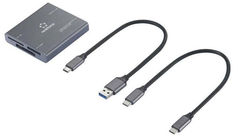 Produktbild: Renkforce RF-CR-700 Externer Speicherkartenleser USB-C&reg; (USB 3.2 Gen 2) Grau