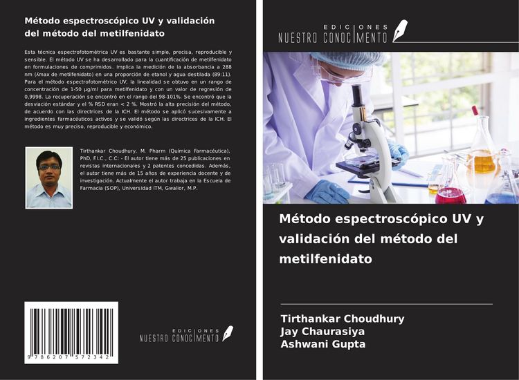 Produktbild: M&eacute;todo espectrosc&oacute;pico UV y validaci&oacute;n del m&eacute;todo del metilfenidato