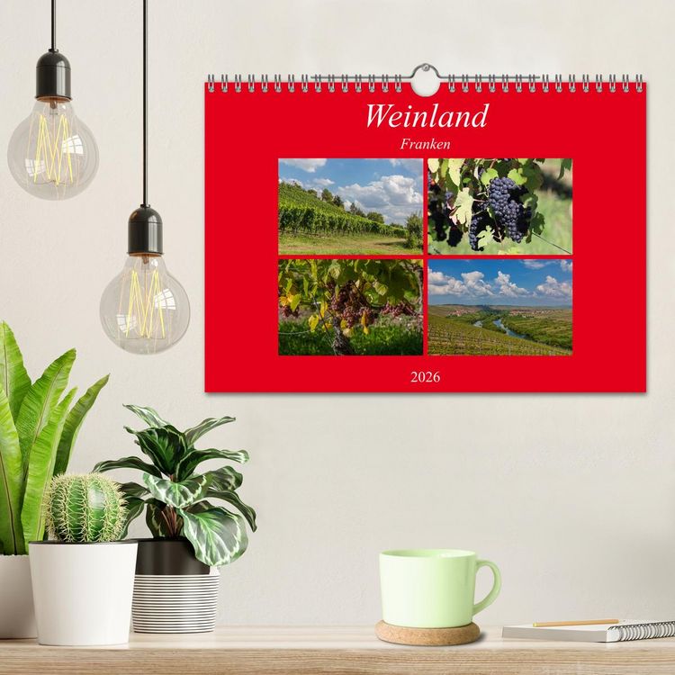 Produktbild: Weinland Franken (Wandkalender 2026 DIN A4 quer), CALVENDO Monatskalender