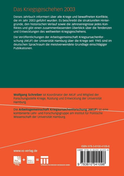 Produktbild: Das Kriegsgeschehen 2003