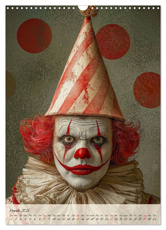 Produktbild: Circus Faces (Wall Calendar 2026 DIN A3 portrait), CALVENDO 12 Month Wall Calendar