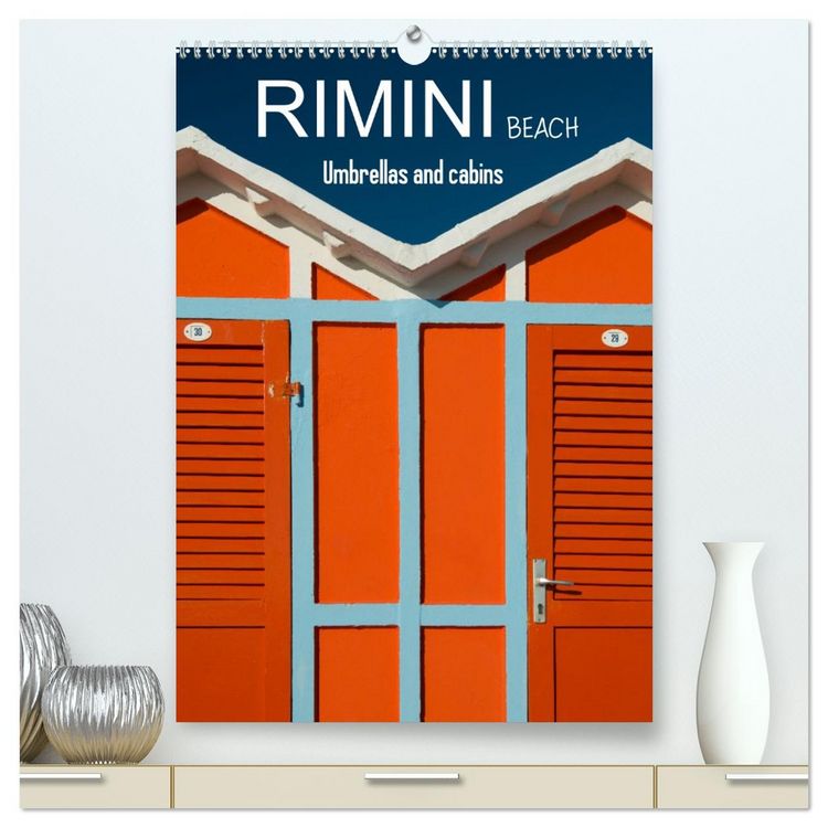 Produktbild: Rimini beach Umbrellas and cabins (High Quality Premium Wall Calendar 2026 DIN A2 portrait),CALVENDO 12 Month Wall Calendar