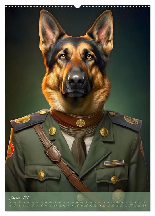 Produktbild: CHARAKTIERE Hunde mit Profil (Wandkalender 2026 DIN A2 hoch), CALVENDO Monatskalender