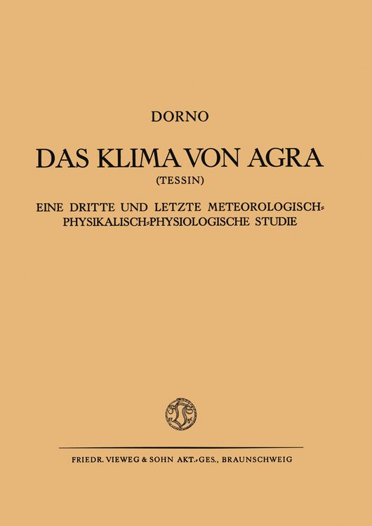Produktbild: Das Klima von Agra (Tessin)