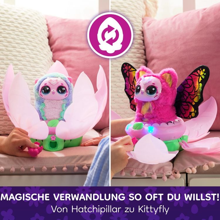 Produktbild: Bloomables von Hatchimals - Kittyfly, Interaktives Spielzeug mit &Uuml;berraschung, doppelter Verwandlung und &uuml;ber 100 Ger&auml;uschen und Reaktionen