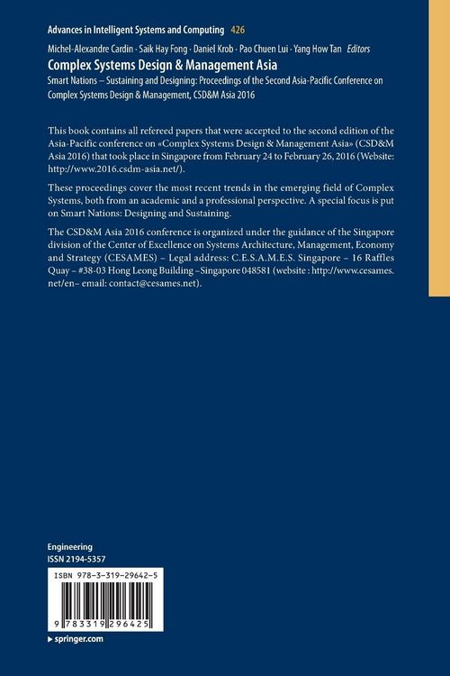Produktbild: Complex Systems Design & Management Asia