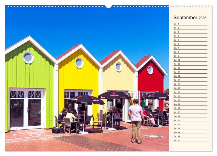 Produktbild: Langeoog Geburtstagskalender (Wandkalender 2026 DIN A2 quer), CALVENDO Monatskalender