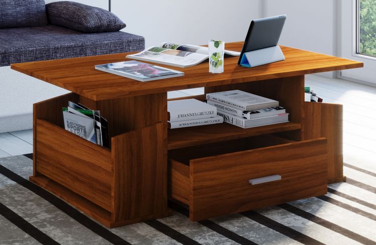 Produktbild: Holz Sofatisch Couchtisch Schublade Junata