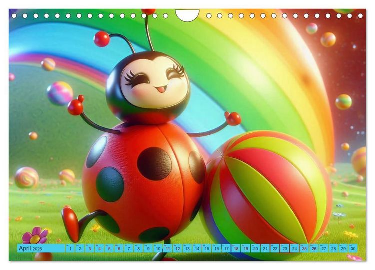 Produktbild: Kindertr&auml;ume - Lachen mit tierischen Kameraden (Wandkalender 2026 DIN A4 quer), CALVENDO Monatskalender