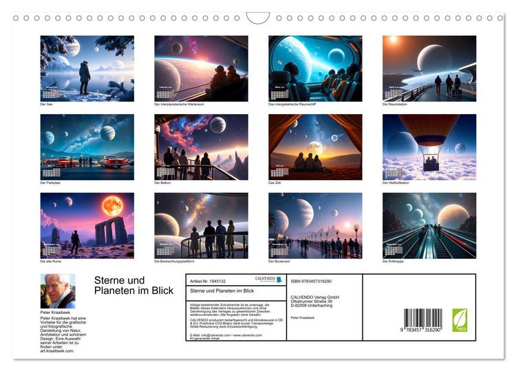 Produktbild: Sterne und Planeten im Blick (Wandkalender 2026 DIN A3 quer), CALVENDO Monatskalender