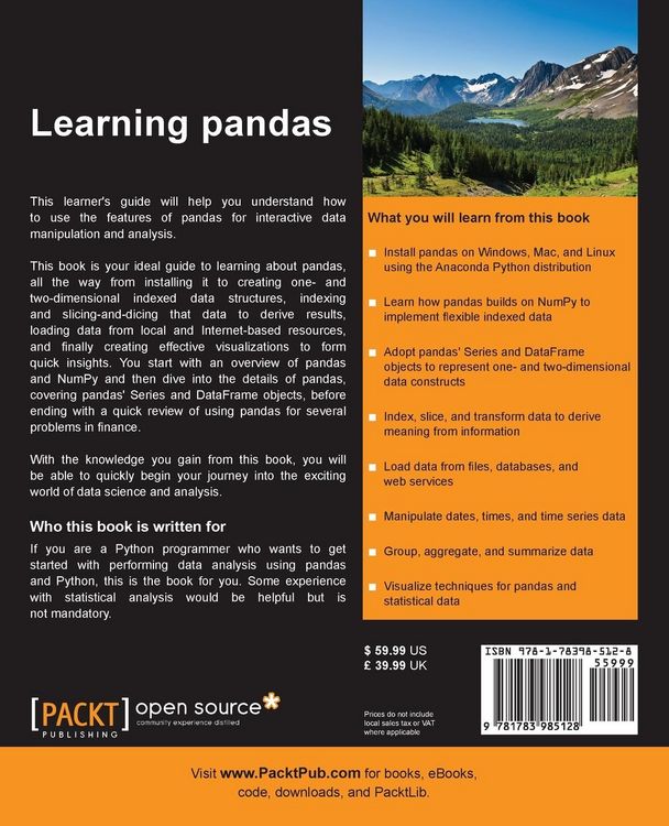 Produktbild: Learning Pandas