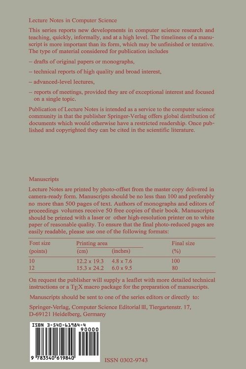 Produktbild: Formal Systems Specification