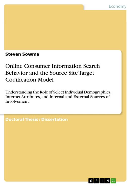 Produktbild: Online Consumer Information Search Behavior and the Source Site Target Codification Model