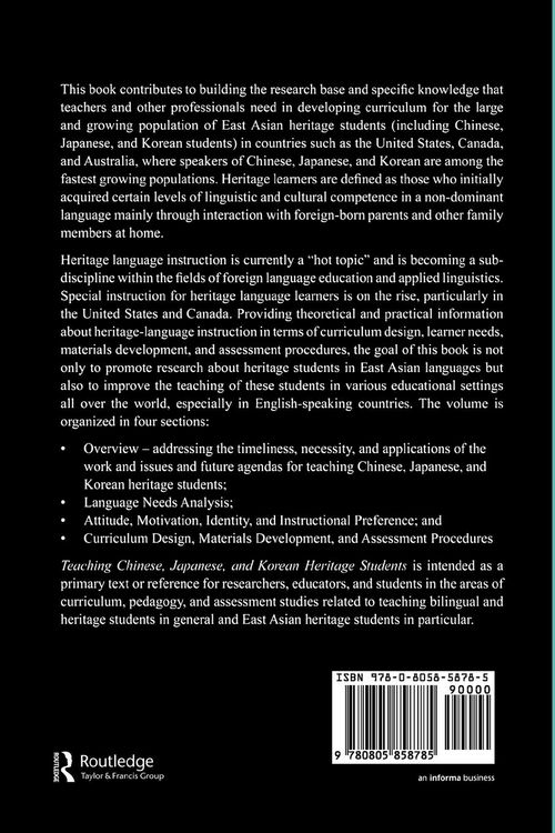 Produktbild: Teaching Chinese, Japanese, and Korean Heritage Language Students