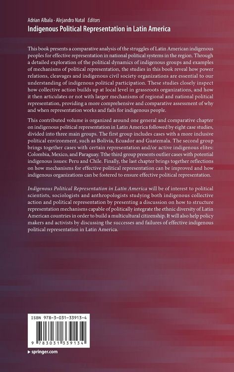 Produktbild: Indigenous Political Representation in Latin America