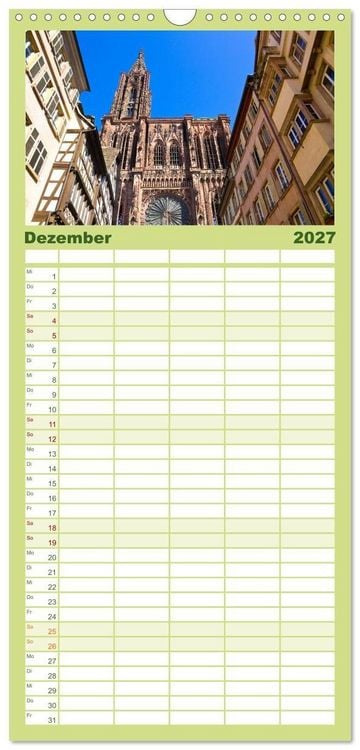Produktbild: Familienplaner 2027 - Stra&szlig;burg &ndash; Geschichte und Flair im Herzen Europas mit 5 Spalten (Wandkalender, 21 x 45 cm) CALVENDO