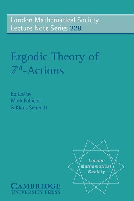 Produktbild: Ergodic Theory of ZD Actions