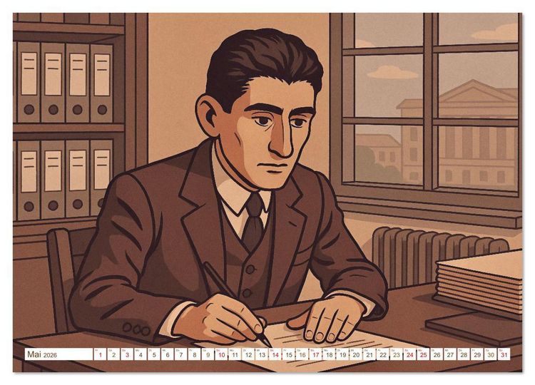 Produktbild: Franz Kafka (Wandkalender 2026 DIN A2 quer), CALVENDO Monatskalender