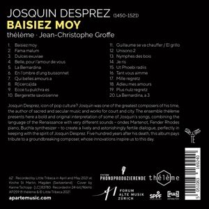 Produktbild: Josquin Desprez: Baisiez moy