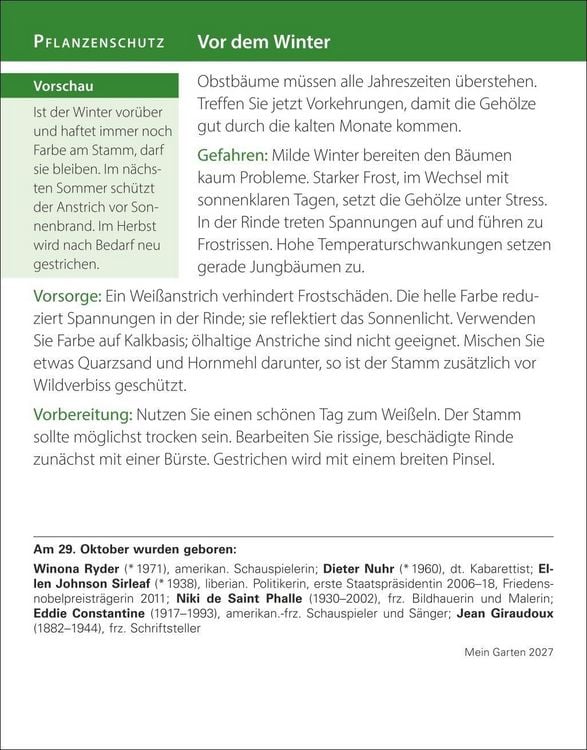 Produktbild: Mein Garten Tagesabrei&szlig;kalender 2027 - Praktische Tipps f&uuml;r 2027
