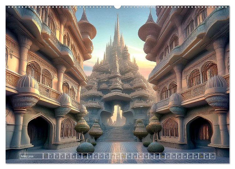 Produktbild: Die Fantasie als Architekt (Wandkalender 2026 DIN A2 quer), CALVENDO Monatskalender