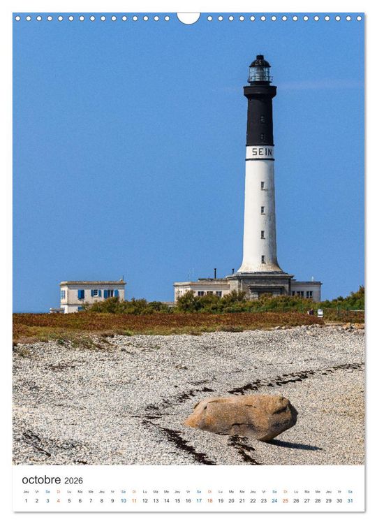Produktbild: Phares du Finist&egrave;re (Calendrier mural 2026 DIN A3 horizontal), CALVENDO calendrier mensuel