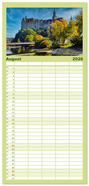 Produktbild: Familienplaner 2026 - Willkommen im L&auml;ndle mit 5 Spalten (Wandkalender, 21 x 45 cm) CALVENDO