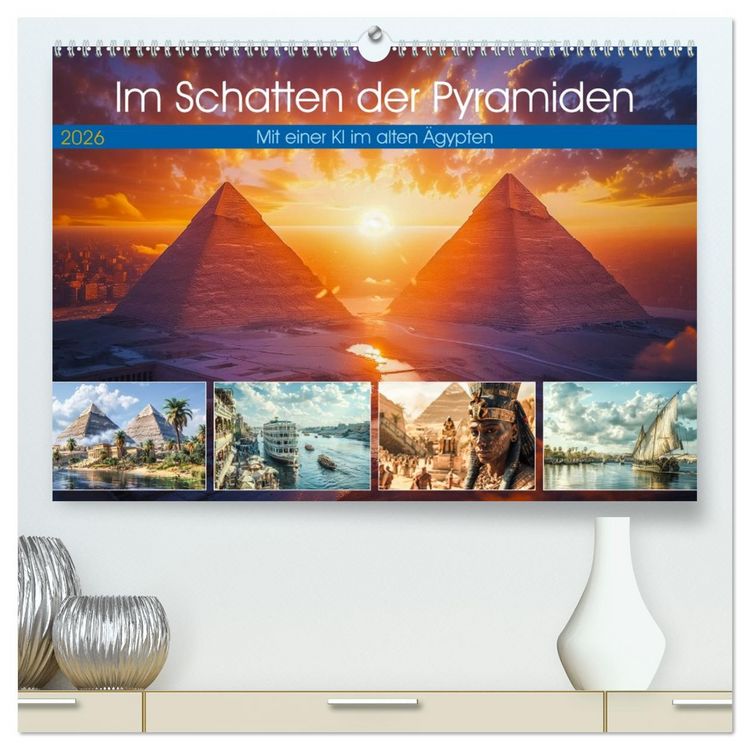 Produktbild: Im Schatten der Pyramiden (hochwertiger Premium Wandkalender 2026 DIN A2 quer), Kunstdruck in Hochglanz
