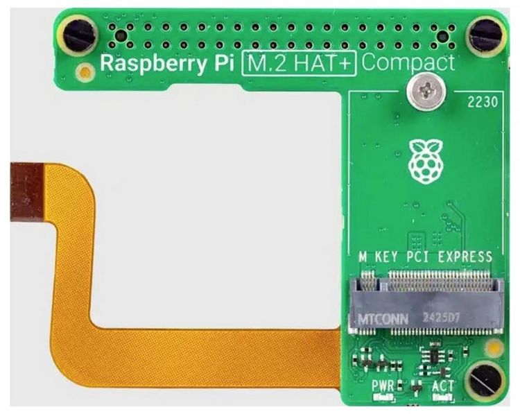 Produktbild: Raspberry Pi&reg; M.2 HAT+ Compact Erweiterungs-Platine