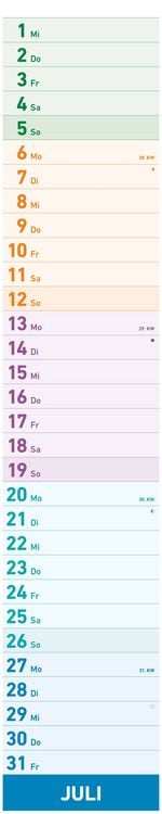 Produktbild: Megaplaner XXL 2026 - Streifen-Kalender 18x86 cm - mit Ferienterminen - viel Platz für Notizen - Wandplaner - Küchenkalender - Alpha Edition