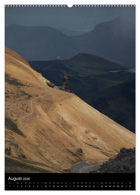 Produktbild: Island - Der Laugavegur-Kalender 2026 (hochwertiger Premium Wandkalender 2026 DIN A2 hoch), Kunstdruck in Hochglanz