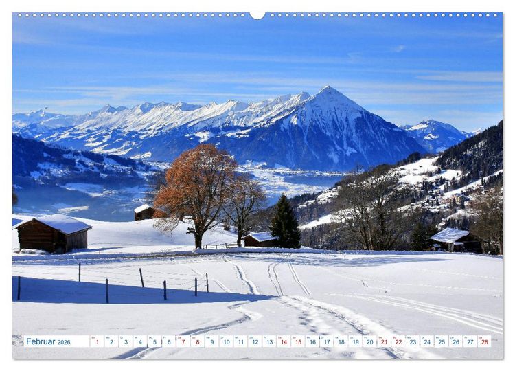 Produktbild: Schweizer Bergblicke (hochwertiger Premium Wandkalender 2026 DIN A2 quer), Kunstdruck in Hochglanz