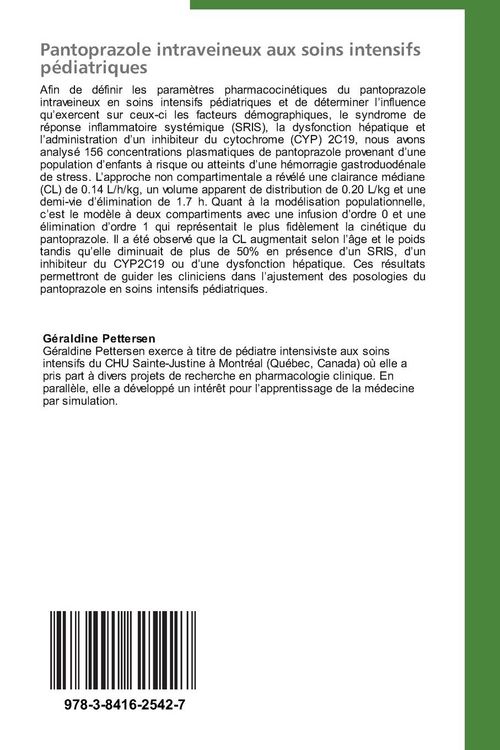 Produktbild: Pantoprazole intraveineux aux soins intensifs p&eacute;diatriques