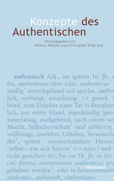 Produktbild: Konzepte des Authentischen