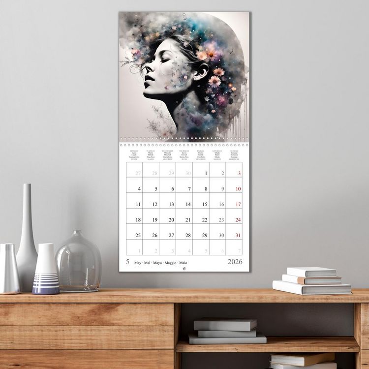 Produktbild: Silhouettes myst&eacute;rieuses (Calendrier mural carr&eacute; 2026 30x30 cm) Calendrier double avec une page pour vos prises de notes