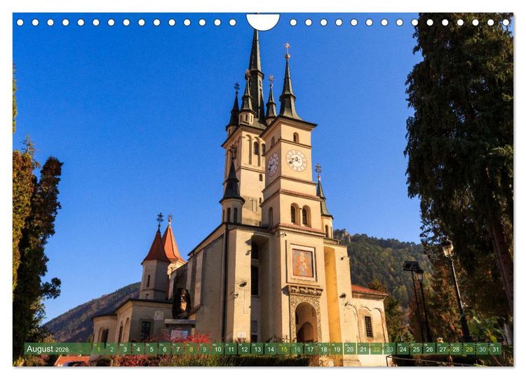 Produktbild: Zauberhaftes Brasov - Das Juwel Siebenb&uuml;rgens imitten der Karpaten (Wandkalender 2026 DIN A4 quer), CALVENDO Monatskalender