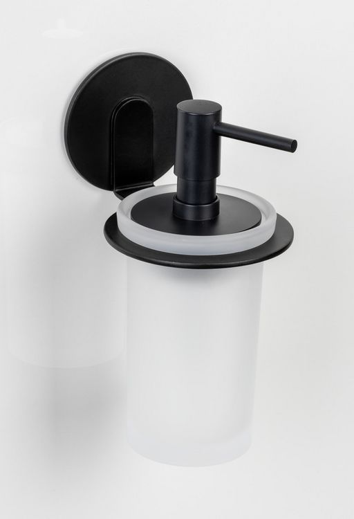 Produktbild: Turbo-Loc&reg; Seifenspender Mod. Bivio Black matt, aus satiniertem Glas