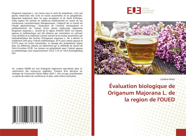 Produktbild: &Eacute;valuation biologique de Origanum Majorana L. de la region de l'OUED