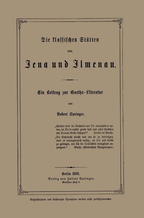 Produktbild: Die klassischen St&auml;tten von Jena und Jlmenau