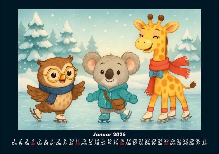 Produktbild: Ollie, Kiki & Nala - Fest der Freundschaft 2026 Fotokalender DIN A4