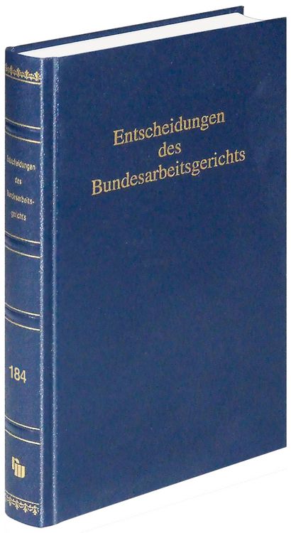 Produktbild: Entscheidungen des Bundesarbeitsgerichts (BAGE 184)