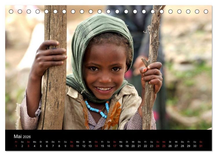 Produktbild: &Auml;thiopien Augenblicke (Tischkalender 2026 DIN A5 quer), CALVENDO Monatskalender