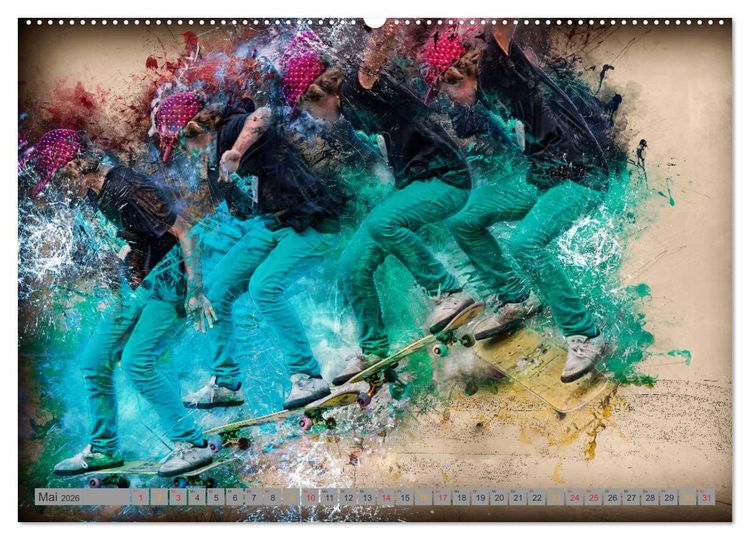 Produktbild: Skateboarding - extrem cool (Wandkalender 2026 DIN A2 quer), CALVENDO Monatskalender