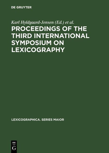 Produktbild: Proceedings of the Third International Symposium on Lexicography