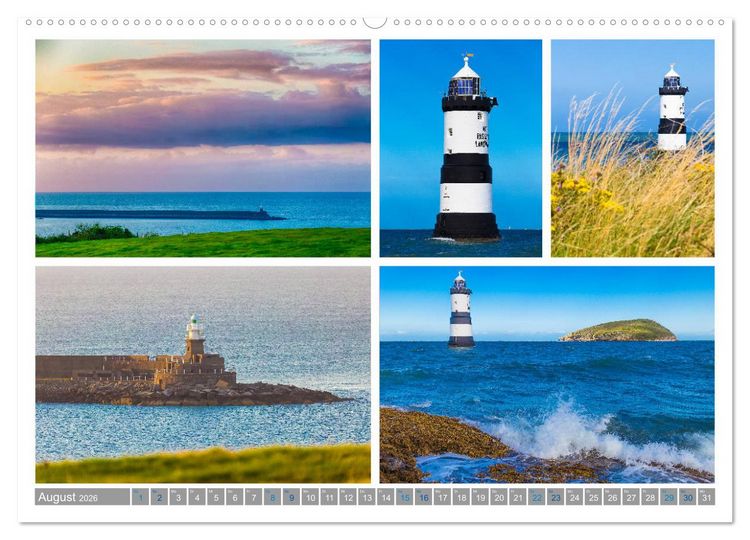Produktbild: Sehnsucht Wales - Collagen eines Landes (Wandkalender 2026 DIN A2 quer), CALVENDO Monatskalender