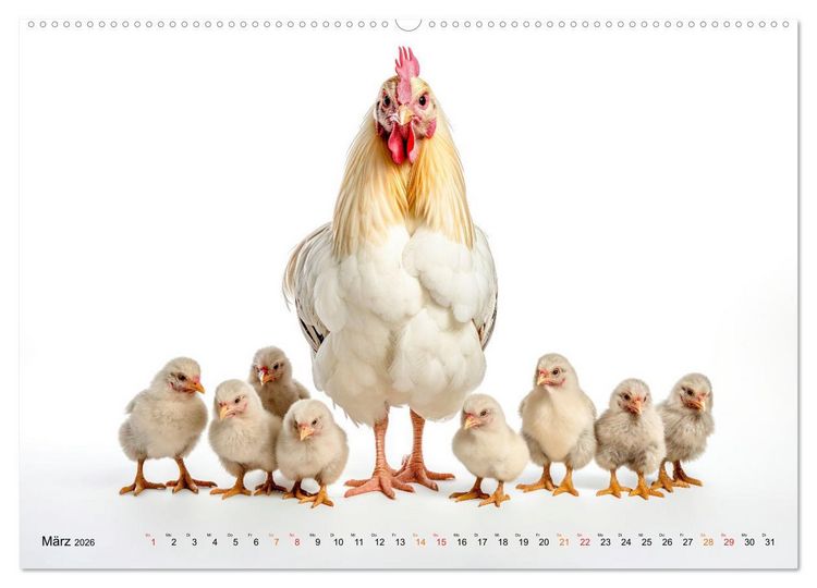 Produktbild: H&uuml;hner Alarm (Wandkalender 2026 DIN A2 quer), CALVENDO Monatskalender