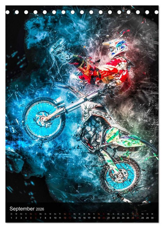 Produktbild: Motocross - einfach faszinierend (Tischkalender 2026 DIN A5 hoch), CALVENDO Monatskalender