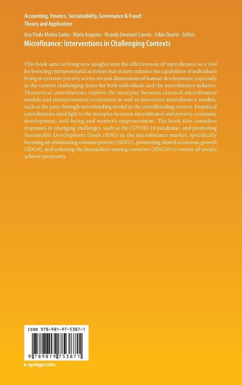 Produktbild: Microfinance: Interventions in Challenging Contexts